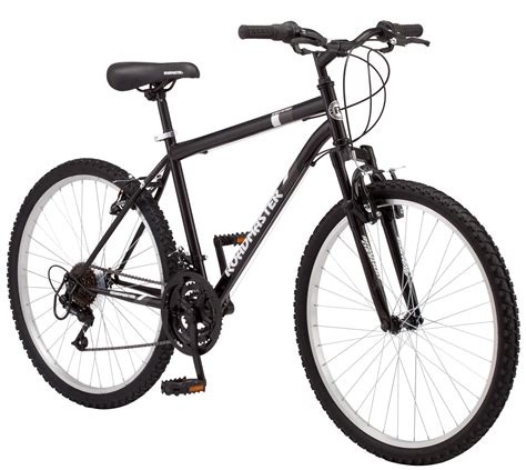 Steel mountain frame and front suspension fork offer a smooth ride. . Mountain bike roadmaster